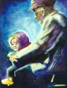 Pintura Abuelo Niño