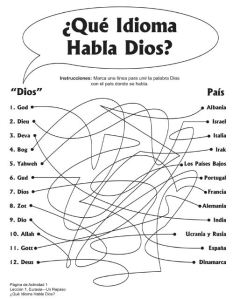idioma Dios
