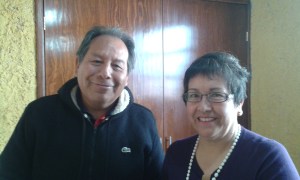 El Coordinador de Sitio y una hermana de San Juan Tilapa