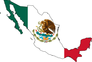 mexico flag map