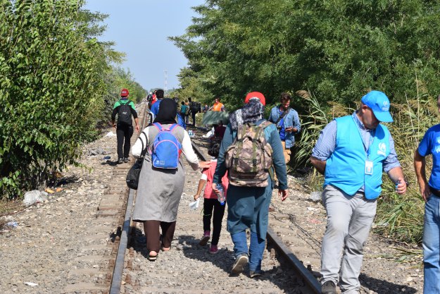 The railroad tracks that have brought thousands